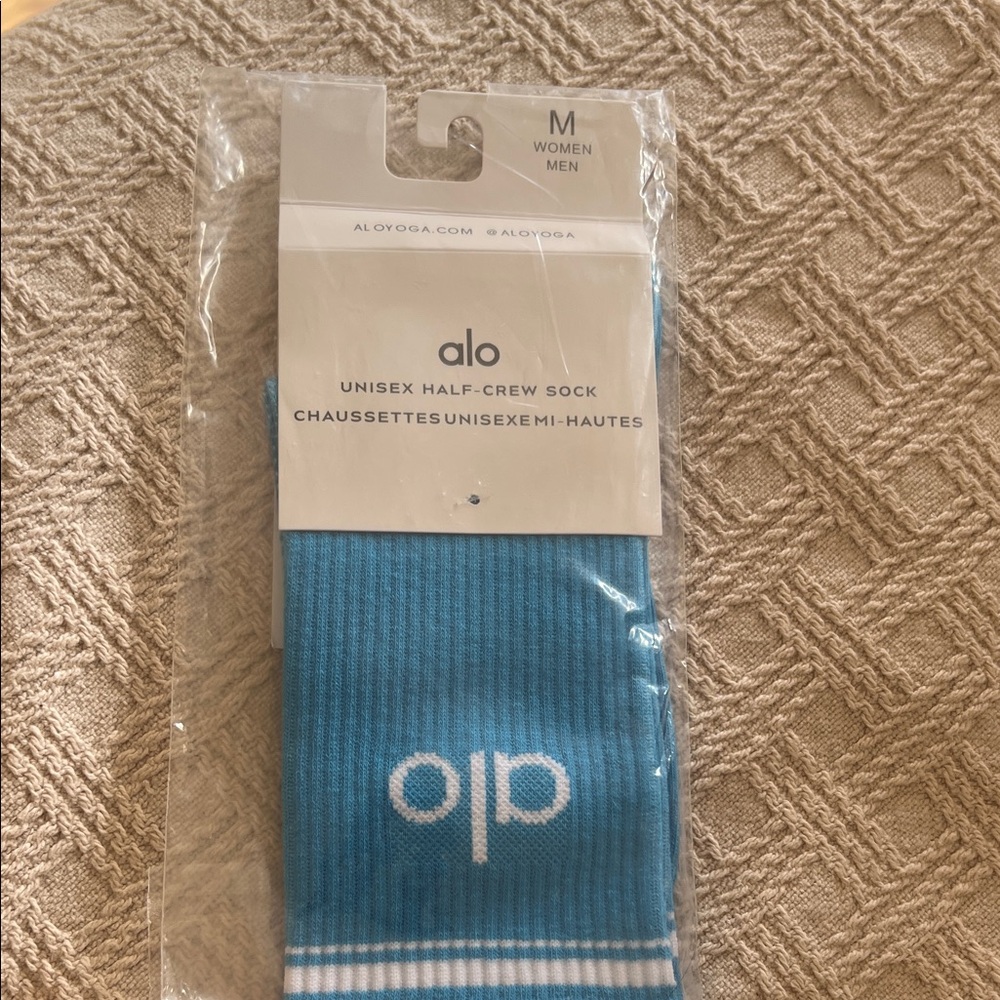 ALO Yoga Unisex Half-Crew Sock - Teal